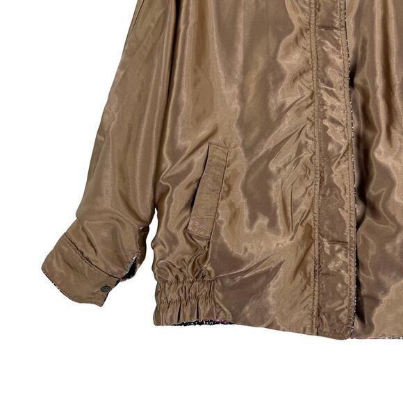 Vintage Metallic Floral/Black GDT TOO Reversible 90s Bomber Jacket One Size - Picture 10 of 13